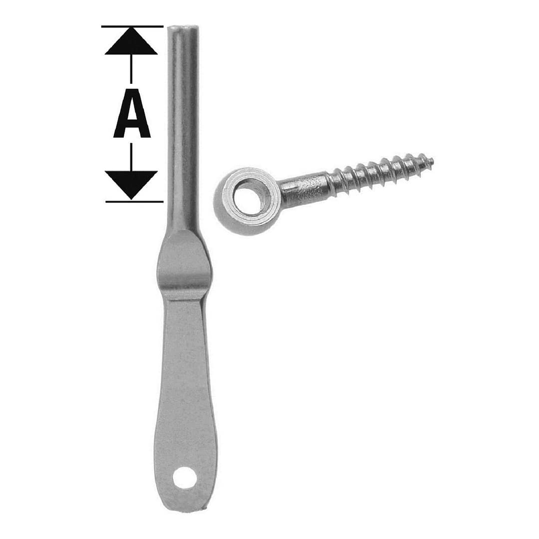 Stützhaken mit Holzgewinde, Dorn Ø 6 x 40 mm - Image 2