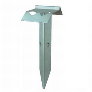 Auflaufstütze mit Einschlagspitze, hell verzinkt