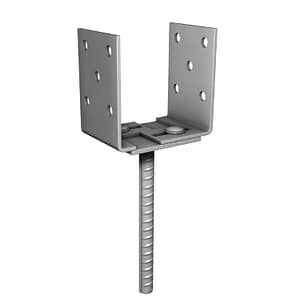 Pfostenträger U-Form verstellbar mit Dolle 200 mm