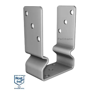 Pfostenträger 91 mit Balkenauflage V2A