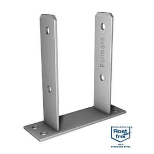 Pfostenträger zum Aufdübeln V2A