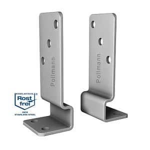 Pfostenträger ATLAS zweiteilig V2A