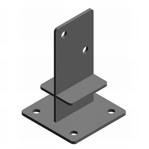 Pfostenträger T mit Auflage