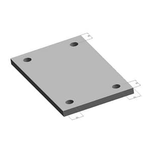 Fußplatte 8 mm, eisenroh